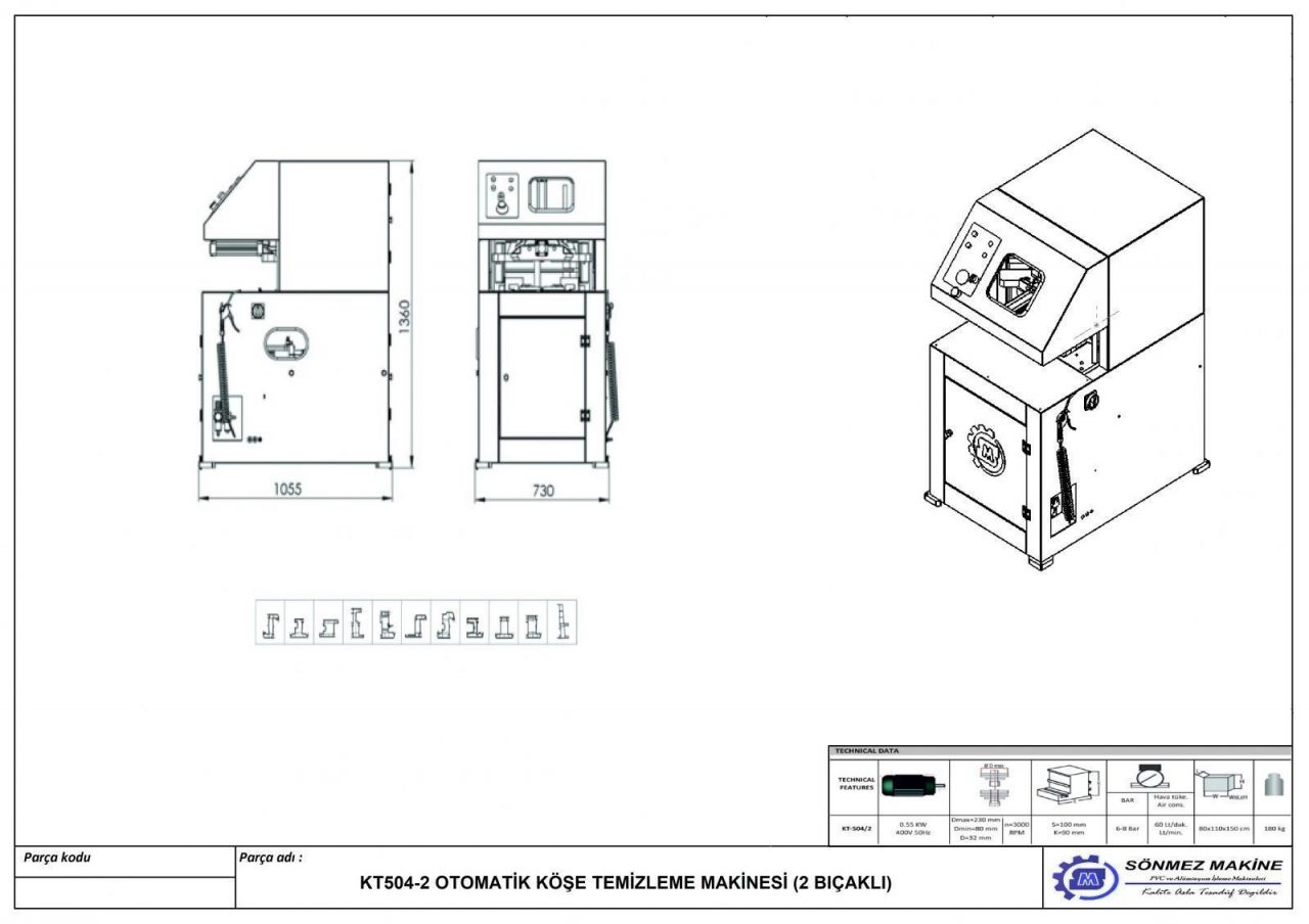 Otomatik Ke Temizleme Makinas (2 Bakl) KT504-2 KT504-2