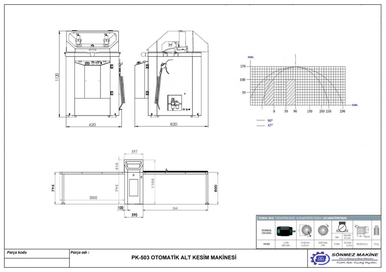 Alt Kesim Makinesi PK503 PK503