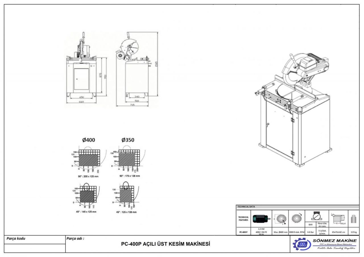 Al st Kesim Makinesi PC 400 P PC 400 P