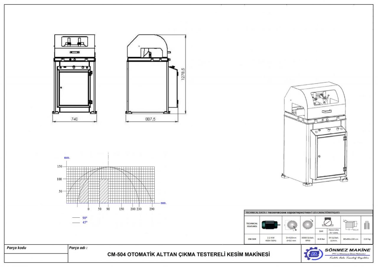 Otomatik Alt Kesim Makinesi CM504 CM504